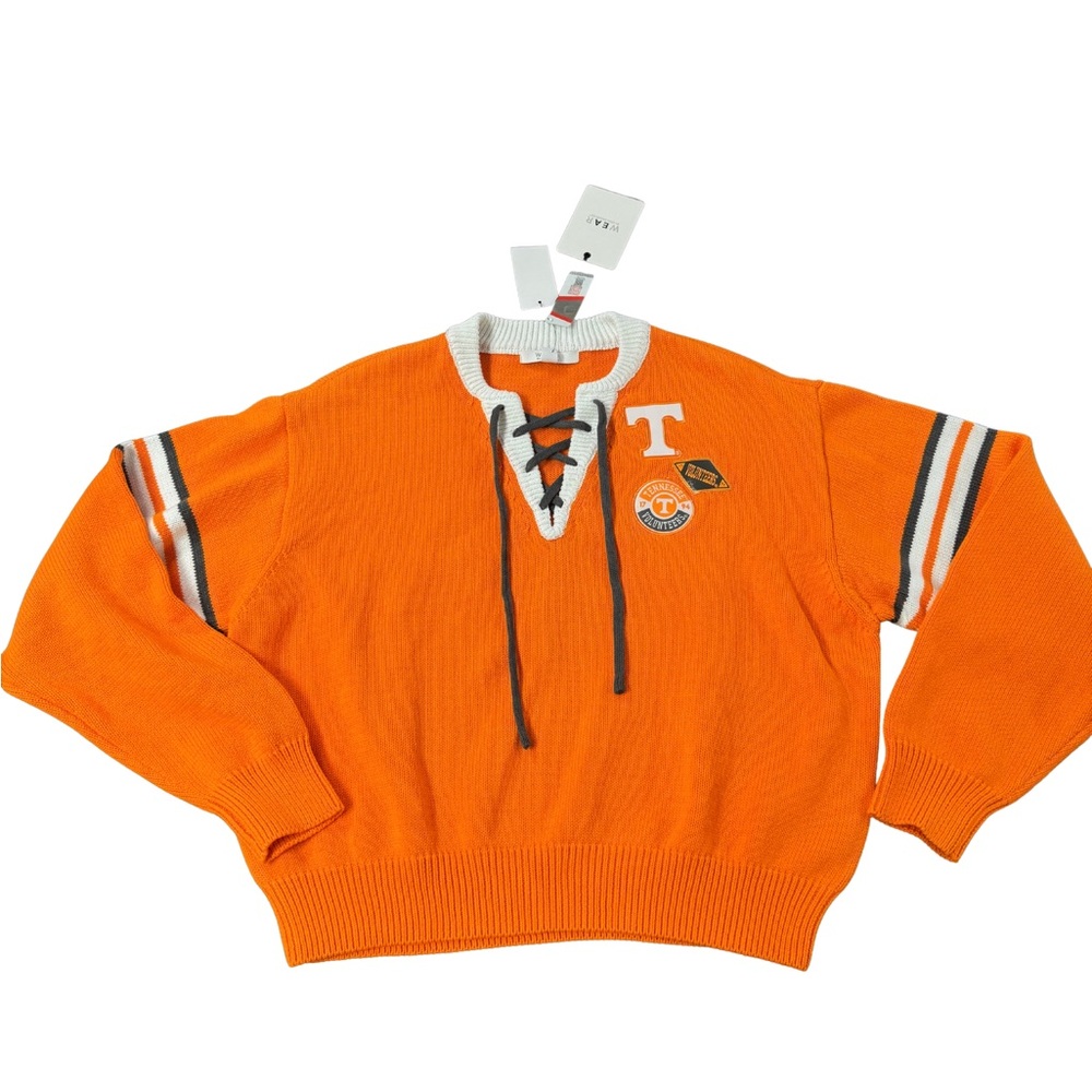 WEAR by Erin Andrews Tennessee Volunteers Lace-Up Sweater NWT M - Picture 2 of 9
